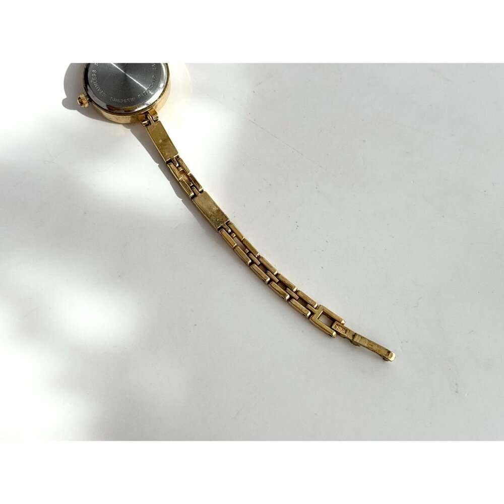 Minimalist Rhinestone Accented Analog Vintage Wristwatch - 22mm - WORKS! - Picture 7 of 13